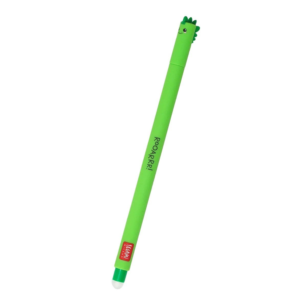 Legami Erasable Gel Pen Rollerball Friction Writing Stationery Dino Green Ink