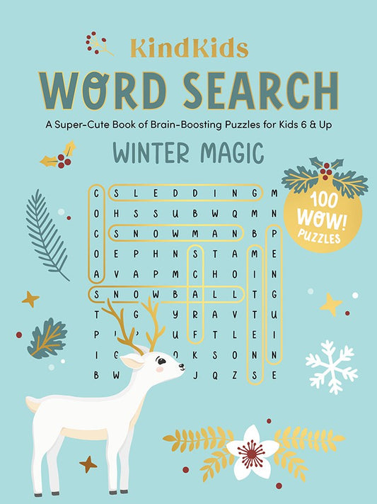 KindKids Word Search Winter Magic: A Super-Cute Book of Brain-Boosting Puzzles for Kids 6 & Up
